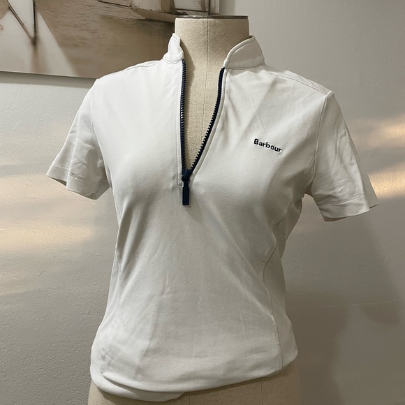 Barbour Tops - Barbour White Short Sleeve Women's Top